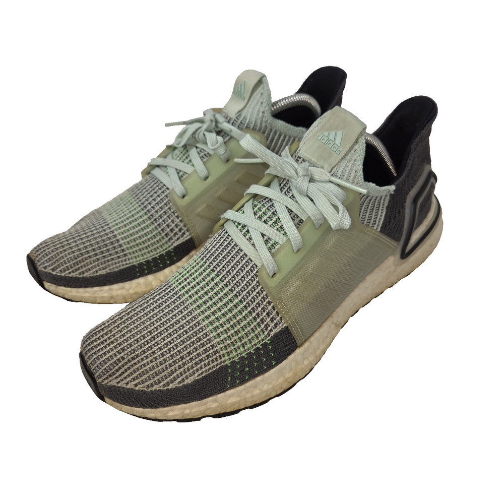 Adidas Shoes Mens Sz 10.5 UltraBoost 19 Mint Green Knit Running Sneaker Athletic
